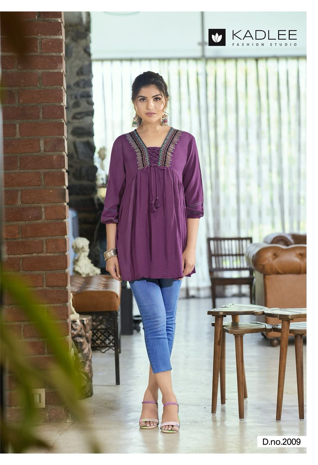 Kadlee Centuri Vol 2 Rayon Wrincle with Inner Wholesale Fancy Kurtis Catalog — Wholesale Kurtis, Kadlee Fashion Studio wholesale from Surat - Gallery Image 2